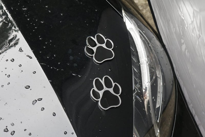 Fsforcar Paw Print Car Decal, 3D Chrome Dog Paw Footprint Metal Sticker for Auto, Motorcycle - Image 5